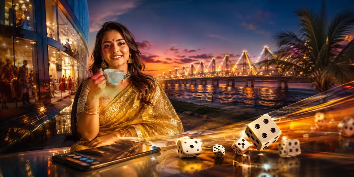 Bangladeshi woman enjoying dice games in Barisal