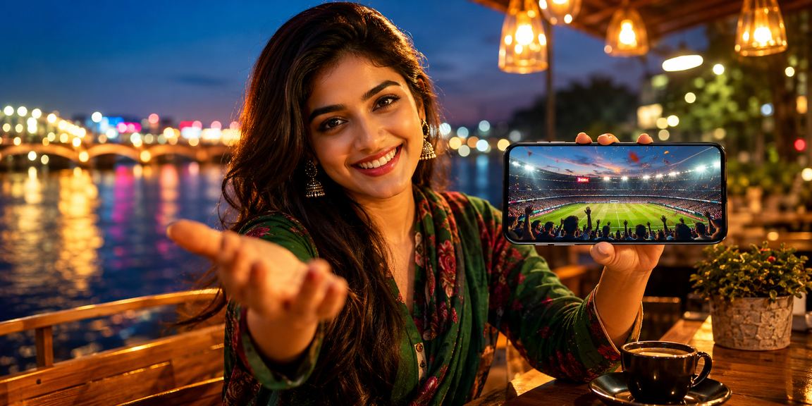 Bangladeshi model enjoying mobile casino in Khulna